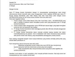 Berikut ini Tanggapan Tegas BPOM dan PT Bunga Amerta Soal Produk Palsu Fallin Beauty